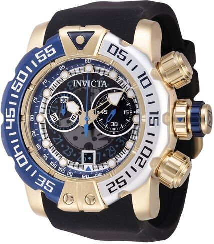 Invicta Sea Hunter Men 57mm Stainless Steel Gold White+Dark Blue+Transparent dial Z50 Quartz in Kuwait