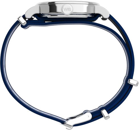 Timex Men's Peanuts Weekender Pickleball 37mm Watch - Blue Slip-Thru Double Layer White Dial Silver-Tone Case in Kuwait