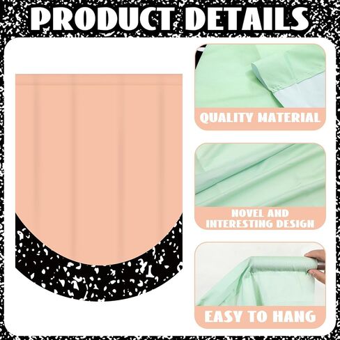 JarThenaAMCS 6Pcs Back to School Pastel Classroom Curtains Black Composition Scalloped Window Treatments for Kindergarten Daycare Primary Bedroom Playroom Decor in Kuwait