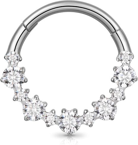 1PC ASTM F136 Titanium Piercing Jewelry Hoop 16G 8mm 10mm for Tragus Helix Labret in Saudi Arabia