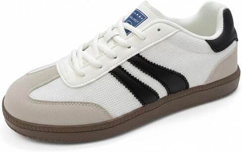 Men's Casual Lace-Up Sneakers, Breathable Mesh Upper Comfortable Lightweight Walking Shoes for Everyday Outdoor Wear in Kuwait