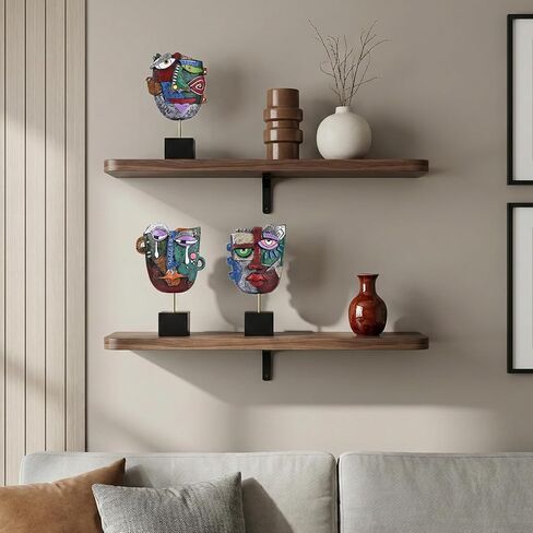 Picasso Style Abstract Face Mask Statue Set of 3, Colorful Modern Decor Table Sculpture, Unique Home Decor Accents, Funky Art Deco Shelf Decor for Coffee Table, TV Stand Accessories, Entryway, Office in Saudi Arabia