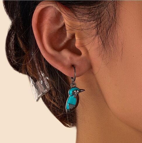 Natural Turquoise Dangle Metal Large Oval Earrings Vintage Statement Teardrop Earrings Bohemian Delicate Hoop Earrings for Women-G in Kuwait