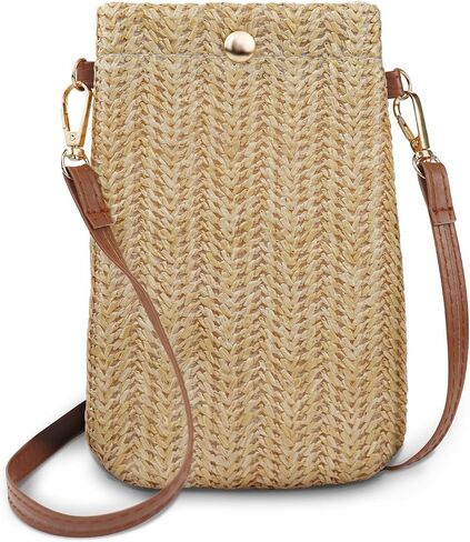 Phone Purse, Woven Straw Cell Phone Purse Phone Crossbody Bags for Women, Cell Phone Crossbody Bag Phone Bag in Saudi Arabia