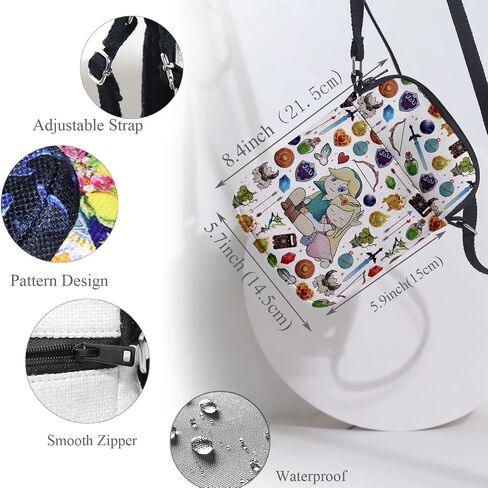 MAOFAED Video Game Inspired Crossbody Bag for Fans, Game Enthusiast Gift, Gaming Couple Gift, Fandom Gifts(boy girl) in Kuwait
