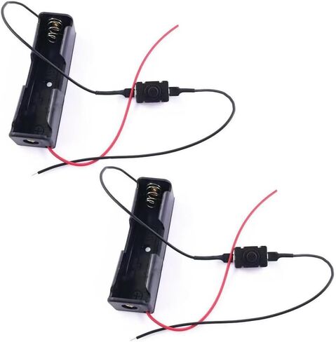 2pcs 18650 حامل البطارية مع تبديل زر تمديد يؤدي مربع حالة البطارية لدائرة Arduino Project Electronic ، 4 × 3.7V 18650 4Slots Battery حامل البطارية in Kuwait