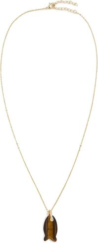 ADINA EDEN Women's Natural Stone Fish Pendant Necklace in Saudi Arabia