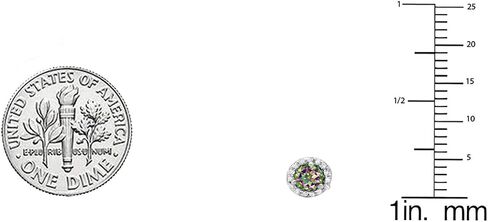 مجموعة Dazzlingrock 3.6 ملم أقراط مرصعة بالأحجار الكريمة أو الماس والألماس الأبيض للنساء من الذهب in Saudi Arabia