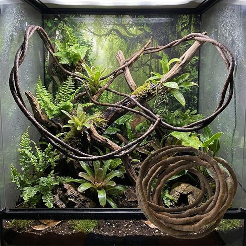 1pc Artificial Vine Decoration for Home Office Wedding Indoor Outdoor Wall Hanging Fake Greenery DIY Tropical Rainforest Habitat Reptile Terrarium Decor Party in Kuwait
