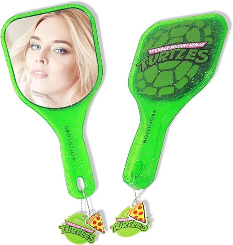 Profusion Cosmetics TMNT Handheld Mirror, Single-Sided Hand Mirror with Distortion-Free Reflection, Light-Weight Travel Essential, Rounded-Square, Green, Medium in Kuwait