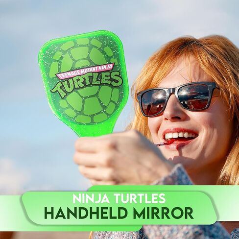 Profusion Cosmetics TMNT Handheld Mirror, Single-Sided Hand Mirror with Distortion-Free Reflection, Light-Weight Travel Essential, Rounded-Square, Green, Medium in Kuwait