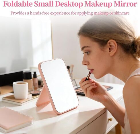 12 PCS Desktop Makeup Mirrors, 7 in Vanity Table Mirror with Foldable Stand, Wall Mounted Small Beauty Mirror, 90°Adjustable Portable Folding Travel Mirror 4 Assorted Colors for Spa Party Women Beauty in Saudi Arabia