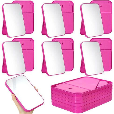 Honeydak 32 Pcs Desktop Makeup Mirror Bulk Table Mirrors with Stand 90° Adjustable Portable Folding Travel for Spa Party Favors Women Cosmetics Personal Beauty Sleepover Slumber Accessory (Colorful) in Kuwait