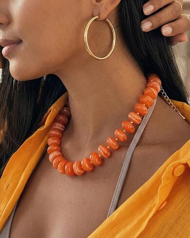 Colorful Chunky Beaded Choker Necklace for Women, Cute Acrylic Necklace, Trendy Fashion Jewelry Gift in Kuwait