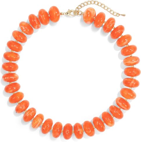 Colorful Chunky Beaded Choker Necklace for Women, Cute Acrylic Necklace, Trendy Fashion Jewelry Gift in Saudi Arabia