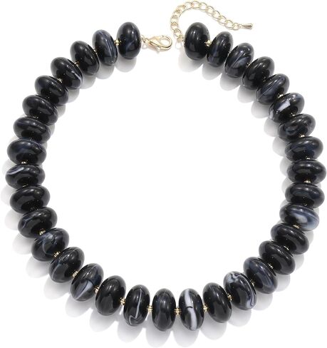 Colorful Chunky Beaded Choker Necklace for Women, Cute Acrylic Necklace, Trendy Fashion Jewelry Gift in Kuwait