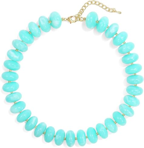 Colorful Chunky Beaded Choker Necklace for Women, Cute Acrylic Necklace, Trendy Fashion Jewelry Gift in Kuwait