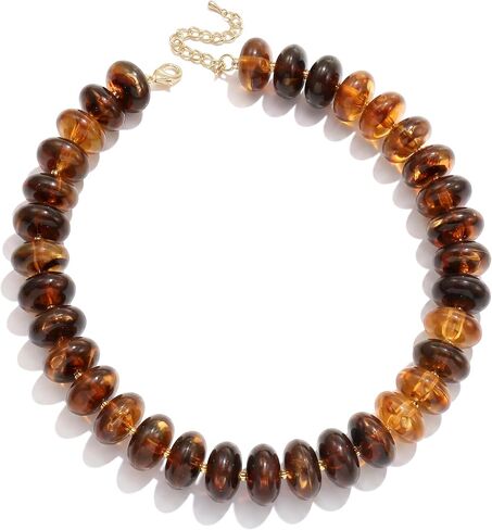 Colorful Chunky Beaded Choker Necklace for Women, Cute Acrylic Necklace, Trendy Fashion Jewelry Gift in Kuwait