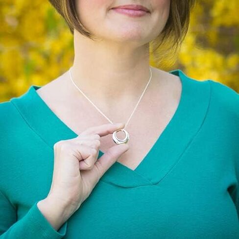 Eternity II Pendant and Necklace for Ashes, Sterling Silver, Cremation Jewelry for Ashes in Saudi Arabia