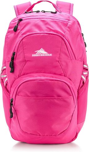 حقيبة ظهر High Sierra Swoop أو حقيبة كتب للسفر أو العمل مع حافظة للكمبيوتر اللوحي، مقاس واحد، SURF FLORAL/PINK in Kuwait