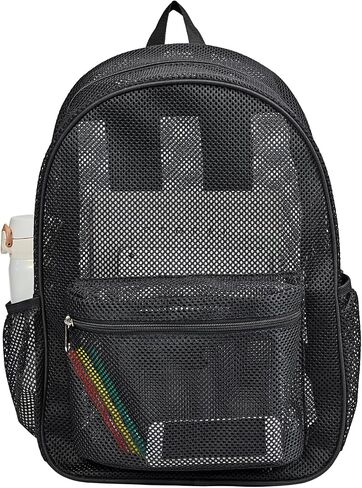 COVAX Mesh Backpack for School Heavy Duty See Through Net Bookbag Girls Boys Semi-Transparent Net Back Pack for Beach, Swimming, Sports, Work, Travel (Galaxy Purple) in Saudi Arabia