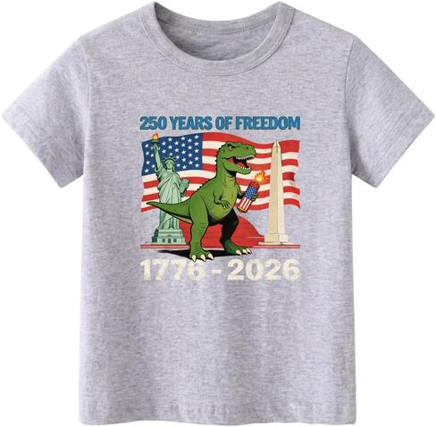 Boys 4th of July Shirt Girls Kids 250 Anniversary USA Shirts 1776 American Flag T-Shirt Patriotic Tops 2-8T in Saudi Arabia