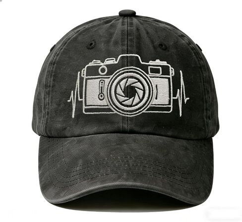 Photographer's Camera Hat for Mens Soft Washed Distressed Baseball Cap in Saudi Arabia