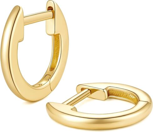 14K Gold Hoops Earrings for Women Minimalist Elegance Small Huggie Earrings in Kuwait