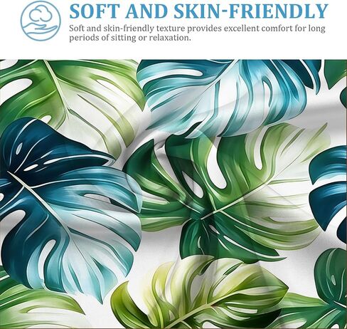 ANNA QUEEN 2Pcs Tropical Monstera Leaf Print Couch Cushion Covers,Summer Stretch Sofa Slipcover,Washable & Non-Slip Furniture Protector for Indoor Outdoor Patio in Saudi Arabia