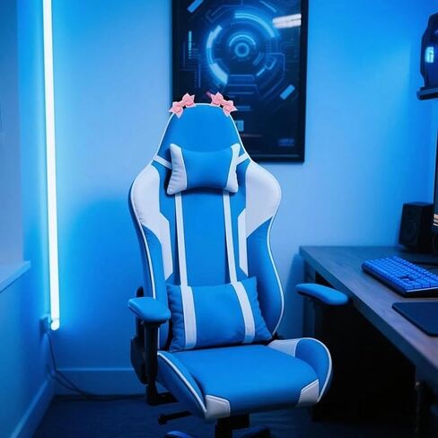 Tsangbaby Cute Bow Bear Ear Gaming Chair Decoration Bows for Chairs Lovely Chair Decoration Cute Gaming Accessories Room Decorate Pink in Saudi Arabia
