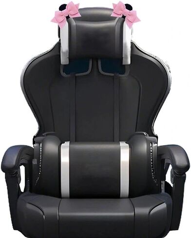 Tsangbaby Cute Bow Bear Ear Gaming Chair Decoration Bows for Chairs Lovely Chair Decoration Cute Gaming Accessories Room Decorate Pink in Saudi Arabia