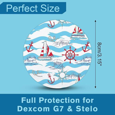 15Pack Waterproof G7 Adhesive Patches Stelo Sensor Covers Hypoallergenic & Latex-Free Overpatch Breathable CGM Protection Covers for 15 Days,Sea & Safari Fun in Saudi Arabia