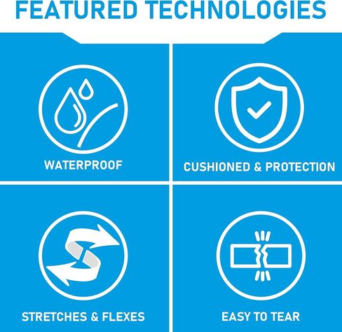 CAREUS Absolute Waterproof Tape, Flexible Foam Medical Tape, Secures Dressing and Keeps Wounds Dry - 1 in x 5 Yds, 4 Rolls in Saudi Arabia