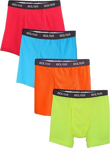 Bolter Men's Nylon Spandex Performance Boxer Briefs 4-Pack in Kuwait