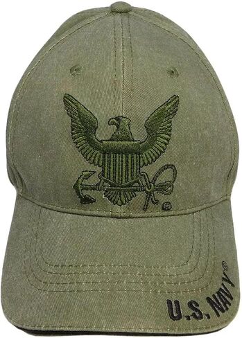 United States US Navy Cap Hat Olive Drab Military Embroidered Adjustable (Officially Licensed BY THE US Navy) in Saudi Arabia