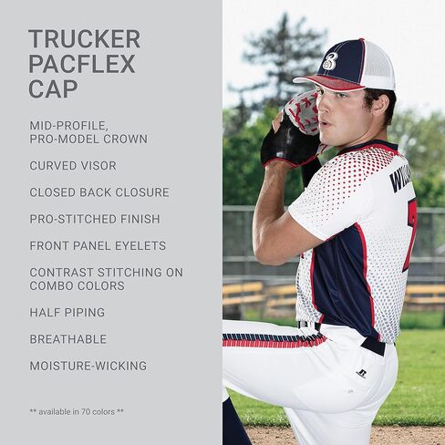 قبعة Pacific Headwear Standard Trucker Pacflex، أخضر داكن/جرافيت/جرافيت، صغير in Kuwait