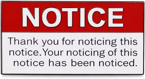 Funny Notice Pin - Humor Noticing Enamel Pins Brooches for Jackets, Backpacks, Hats. Thankful Brooches Gifts for Coworkers, Friends, Adults,Women. in Saudi Arabia