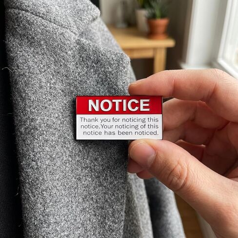 Funny Notice Pin - Humor Noticing Enamel Pins Brooches for Jackets, Backpacks, Hats. Thankful Brooches Gifts for Coworkers, Friends, Adults,Women. in Saudi Arabia