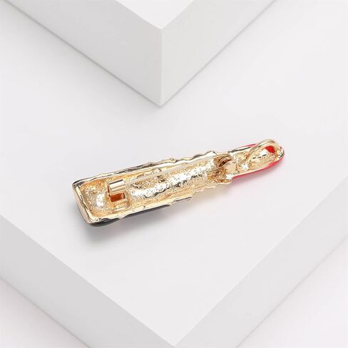 Rhinestone Lipstick Brooch Pins Valentines Day Elegant Enamel Red Sexy Lips Kiss Mouth Sparkly Crystal CZ Lapel Pins for Women Wife Grilfriend Wedding Anniversary Coat Dress Clothing Trendy Jewelry in Kuwait