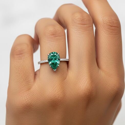 1pc Elegant Teardrop Shaped Ring Classy Jewelry for Women Perfect for Daily Wear Romantic Date Night Christmas Gifts for Women Classic Charm and Sophistication Ideal in Kuwait