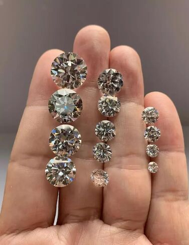 2MM Round Lab-Created Diamond, D Color VVS1, GIE Certified, 90 Pieces Loose Stones for Jewellery Making in Kuwait