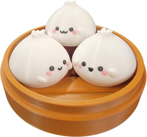 Dim Sum Dumpling Patterns With 3 Dumplings - Collectible Figurines in Saudi Arabia