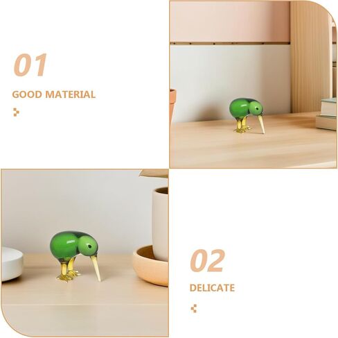Veemoon Crystal Birds Figurines Glass Bird Desktop Ornaments Hand Blown Glass Art Crafts Miniature Bird Statue for Home, Office, Car Interior Decoration in Kuwait