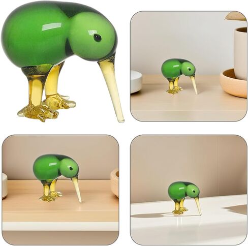 Veemoon Crystal Birds Figurines Glass Bird Desktop Ornaments Hand Blown Glass Art Crafts Miniature Bird Statue for Home, Office, Car Interior Decoration in Kuwait