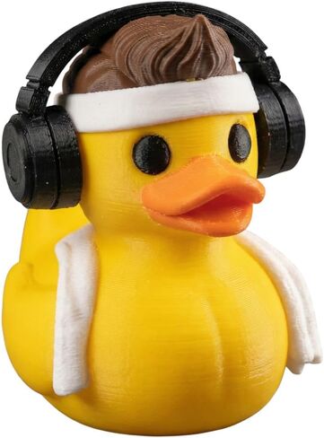 Fitness Duck Collectible Figurine - Humorous Gym-Themed Desk Decor for Workout Enthusiasts and Collectors - 3D Printed in Canada in Kuwait