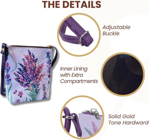 حقيبة كروس صغيرة للنساء بتصميم زهور لافندر من سيجناري (SLING-LAVENDER) in Kuwait
