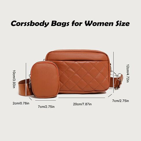 Crossbody Bags for Women, Small PU Leather Phone Purse with Adjustable Strap, Wallet Case with Zipper Pockets in Kuwait