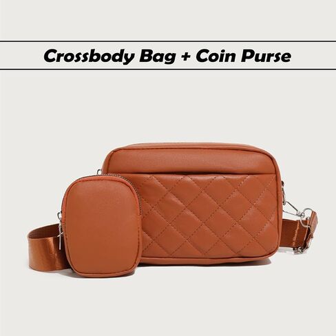 Crossbody Bags for Women, Small PU Leather Phone Purse with Adjustable Strap, Wallet Case with Zipper Pockets in Kuwait