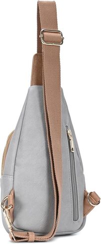 MMS Brands Miztique June Multi Zip Sling, Crossbody Bags For Women Distressed Vegan Leather Sling Bag For Women in Kuwait
