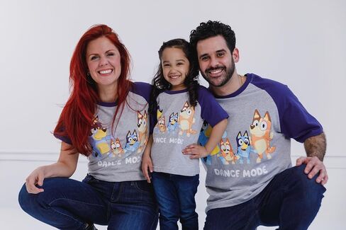 Bluey Mom Dad Bingo Girls Matching Family T-Shirt Toddler to Adult in Kuwait